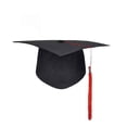 thumbnail image 1 of Chapeau de Diplômé Universitaire avec Pompons et Mortier, 1 of 5