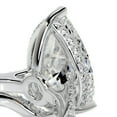 thumbnail image 3 of First Jewel Silver 14K White Gold Over Ring - Wedding Ring - 2.2 Ct Pear Cut Lab Created Simulated Diamond - Solitaire with Accent Diamond Ring for Her - Engagement Wedding Diamond Ring for Her, 3 of 6