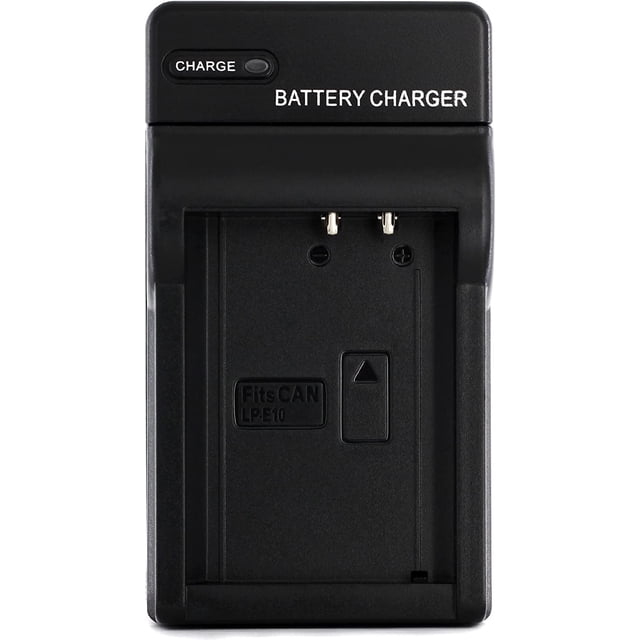 LP-E10 Charger for EOS 1100D, EOS 1200D, EOS Kiss X50, EOS Rebel T3 and More with Foldable Plug