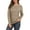 Khaki, variant on PrettyGuide Women's Sweater Crewneck Cable Knit Long Sleeve Pullover Tops