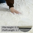 thumbnail image 3 of Pentantan Shag Area Rugs, 5ft x 8ft Soft Fluffy Indoor Carpet for Living Room Bedroom Decor, Cream White, 3 of 8