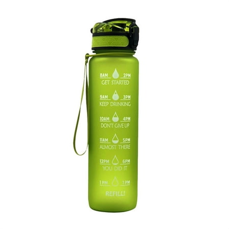 

Loyerfyivos Time Marked Cute Water Bottles For Women And Men BPA Free Frosted & Aesthetic Sport Water Bottle With Time Marker Water Bottle 1 Liter | 32 Oz