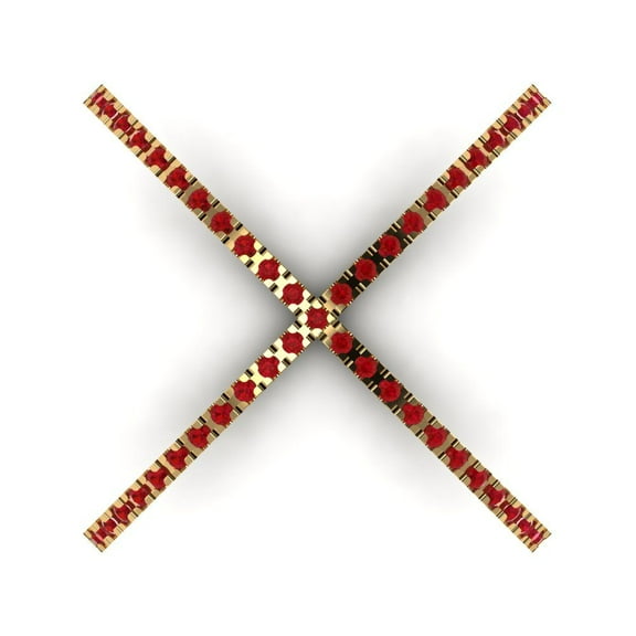 Statement Engagement Ring for Women - 0.245ct Simulated Ruby in 18K Yellow Gold Promise Ring