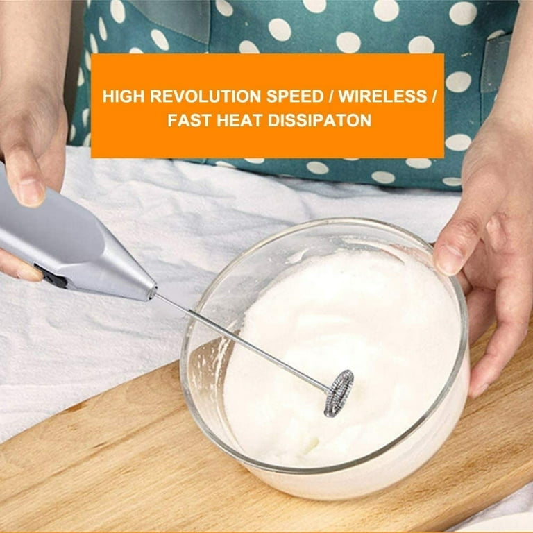 Hand Mixer Milk Frother For Coffee Anteday Battery Operated Electric Mini