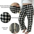 thumbnail image 5 of LANBAOSI Women's Pajama Pants Plus Size Comfy Fleece Plaid PJ Pants for Sleep Size 1XL, 5 of 8
