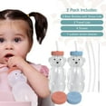 thumbnail image 4 of The 730 Project Honey Bear Straw Cup for Toddlers, 8 oz, Therapy Baby Bottle, Red/Blue, 2 Pack, 4 of 7