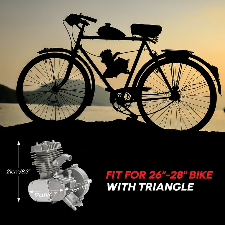 PEXMOR 50cc Bicycle Engine Kit 2 Stroke Gas Motorized Bike Motor Kit Petrol Gasoline Engine Conversion Refit Kit Super Fuel efficient for 26