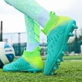 thumbnail image 5 of RURAN Men's Soccer Shoes with Non-Slip Spikes High-Tops Lace-Up Indoor Futsal TF Turf Cleats Sneaker, 5 of 8