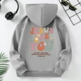 thumbnail image 4 of Hoodies,Girls Oversized Hoodie Long Sleeve Pocket Pullover Sweatshirt Top Comfortable Casual Wear Relaxed Style,Essentials Hoodie,Grey,3-4 Years, 4 of 9