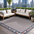 thumbnail image 5 of Beverly Rug Outdoor / Indoor Area Rugs Patio Porch Garden Carpet Bordered / Gray 4x6, 5 of 9