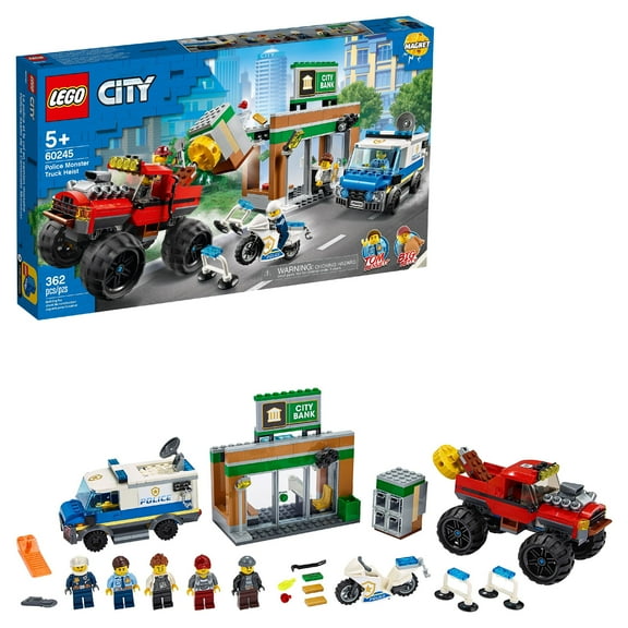 LEGO City Police Monster Truck Heist 60245 Building Set for Kids (362 Pieces)
