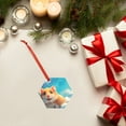 thumbnail image 6 of KLL Cloud Cute Hamster Pattern Acrylic Christmas Ornaments,1 PCS Xmas Tree Decor with Ribbon 3" Christmas Décor Christmas Pendant for Hanging on Tree & Party Favors-Hexagon, 6 of 7
