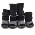 thumbnail image 6 of FNNMNNR Promotion Clearance! Thick Fur Pet Shoes Small Dogs Shoes Winter Warm Snow Boots for Teddy Poodle Black L, 6 of 8