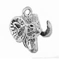 thumbnail image 1 of Sterling Silver 24" .8mm Box Chain 3D Horned Ram Sheep Head Pendant Necklace, 1 of 2