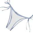 thumbnail image 4 of Stamzod Triangle Bikini Sets for Women Two Piece Drawstring Bathing Suits High Cut Cheeky Swimsuit Summer Beach Swimwear White-1 XS, 4 of 5