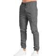 thumbnail image 1 of Eashery Baggy Cargo Pants Men Straight Fit Workday Khaki Flex Pants Jogging Pants Mens Sweatpants (Dark Gray,L), 1 of 4