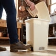 thumbnail image 2 of Compac Home Indoor Outdoor Pedal Trash Can Ivory - 6 gal Plastic Step-to-Open Garbage Can, 2 of 3