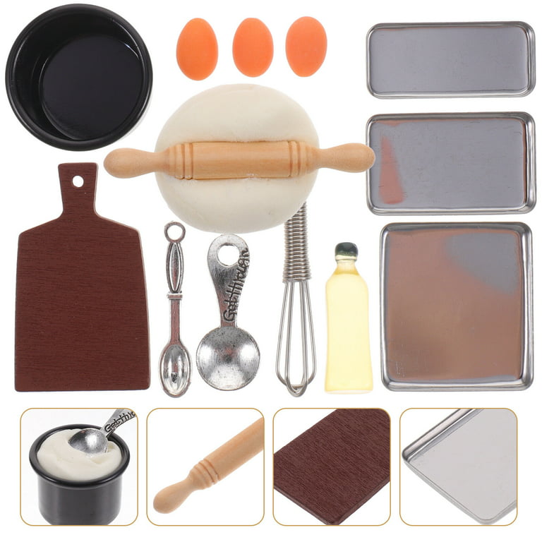 Real Mini Kitchen Cooking Set for Miniature Food Cooking
