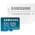 thumbnail image 2 of Tarjeta de memoria micro SD SAMSUNG EVO Select 512GB con adaptador, 2 of 8