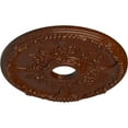 thumbnail image 3 of Ekena Millwork 18"OD x 3 1/2"ID x 1 3/8"P Antioch Ceiling Medallion (Fits Canopies up to 3 1/2"), Hand-Painted Burnished Mahogany Crackle, 3 of 5