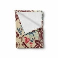 thumbnail image 2 of Flower Soft Flannel Fleece Throw Blanket, Ornate Floral Vivid Traditional Boho Style Pattern, Cozy Plush for Indoor and Outdoor Use, 50" x 70", Maroon Beige Violet Blue, by Ambesonne, 2 of 6