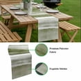 thumbnail image 5 of Sage Green Stripes Table Runner - 120 Inch Long, Kitchen Dining Table Runner Dresser Scarves, Watercolor Gradient Abstract Striped Farmhouse Decor for Coffee Tables Wedding Party Banquet, 5 of 8