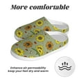 thumbnail image 6 of Lsque Sage Green With Sunflowers Pattern Womens Comfort Cotton on Scuff With Memory Foam and Anti-skid Sole Slipper-44/45, 6 of 7