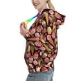 thumbnail image 2 of Wukai Ice Cream Cake Print Womens Hoodies Fleece Sweatshirts Long Sleeve Sweaters Pullover Fall Outfits Winter Clothes-XX-Large, 2 of 7