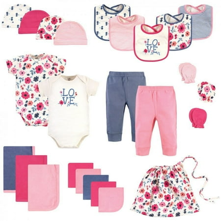 UPC: 0660168679557 | Touched by Nature Baby Girl Organic Cotton Layette Set and Giftset  Blue Garden Floral  0-6 Months
