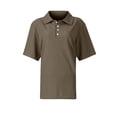 thumbnail image 5 of Bbyeadc Polo T Shirts for Women Short Sleeve Waffle Knit Collared Top Button Top Fashion Summer Spring T-Shirt,Brown (M), 5 of 5