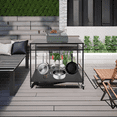 thumbnail image 5 of Wheeled Double-Shelf Stainless Steel Outdoor Grill Cart, 5 of 12