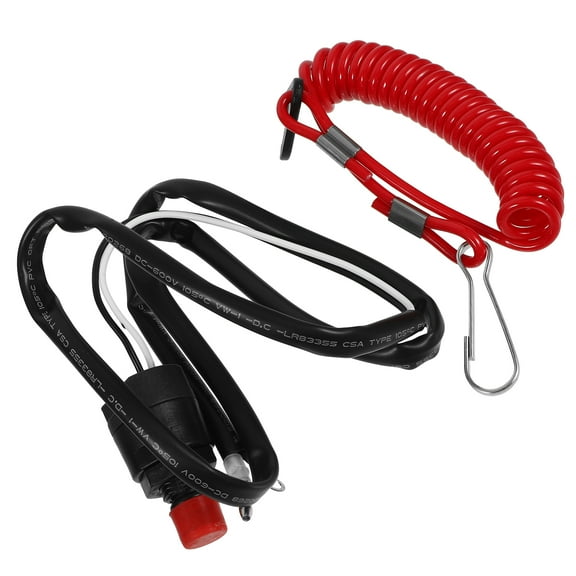 Engine Start Push Button Ignition for Marine Kill Switch Propeller Lanyard Plastic