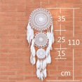 thumbnail image 5 of Attrape-rêves, style boho, avec 3 Cercles, Ressort Blanc, Tenture Murale, 127*35CM, 5 of 5