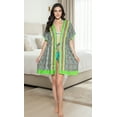 thumbnail image 4 of HAPPY BAY Women's Cotton Summer Front Open Soft Beach Beachwear Duster Kimono Cardigan for Women 2X-3X Shamrock Forest_AB978, 4 of 5