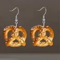thumbnail image 2 of Pendientes acrílicos de pan divertido, diseño plano y caprichoso en 2D, joyas de fiesta para mujer, 2 of 7