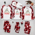 thumbnail image 2 of Men's Pajama Set,Fashion Print Top Pants Family Parent Child Wear,Stand, 2 of 8