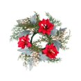 thumbnail image 3 of Candle Rings Wreaths Artificial Floral Greenery Small Size PP Material for Christmas Wedding Kitchen Living Room, 3 of 9