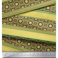 thumbnail image 2 of Soimoi Polyester Crepe Fabric Stripe & Mandala Kaleidoscope Decor Fabric Printed Yard 42 Inch Wide, 2 of 3