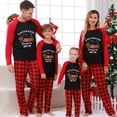 thumbnail image 3 of Pijamas familiares a juego de Navidad, conjunto de pijamas de Reno rojo y negro, Dachshund a través de la nieve, 3 of 3
