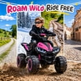 thumbnail image 5 of Kerry Yoo AT2 12V ATV Ride on, Electric Car for Kids, 4 Wheels Ride on toys,  Ages 3+,Remote Control,LED Lights,Music-Pink, 5 of 7