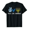thumbnail image 4 of Tiweut Hanukkah Tshirts for Women Chanukah Shirts Menorahs Graphic Crewneck Short Sleeve Loose Fit Pullover Tops,Black,L, 4 of 4