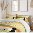 thumbnail image 6 of Ambesonne Nature Duvet Cover Sets, with a Bird Cage, 2-Queen, Marigold Black, 6 of 6