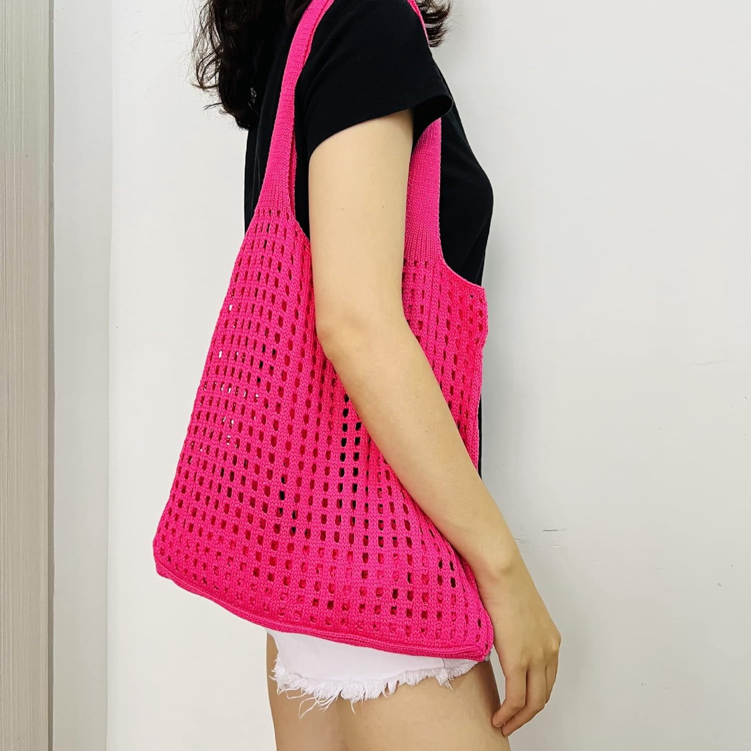 Kukuzhu Y2k Aesthetic Tote Bag Aesthetic Y2k Bag Crochet Tote Bag Aesthetic Tote Bags Aesthetic Y2k Purse