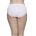 thumbnail image 3 of Fit for Me Women's Plus Underwear White Cotton Briefs, 6-Pack, 3 of 6