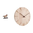 thumbnail image 1 of Elegante escultura de figura de caballo y reloj de pared de madera maciza. Diseño creativo para la decoración del hogar, la oficina, la sala de estar, 1 of 8