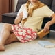 thumbnail image 5 of Fotbe Beige Flowers Pantalones Cortos de Pijama para Hombre, Ropa de Dormir, Pantalones de Pijama Cortos para Hombre-Large, 5 of 6