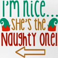 thumbnail image 2 of CafePress - Im Nice She's Naughty Elf Hat - Adjustable Unisex Printed Trucker Hat with Mesh Back, 2 of 10