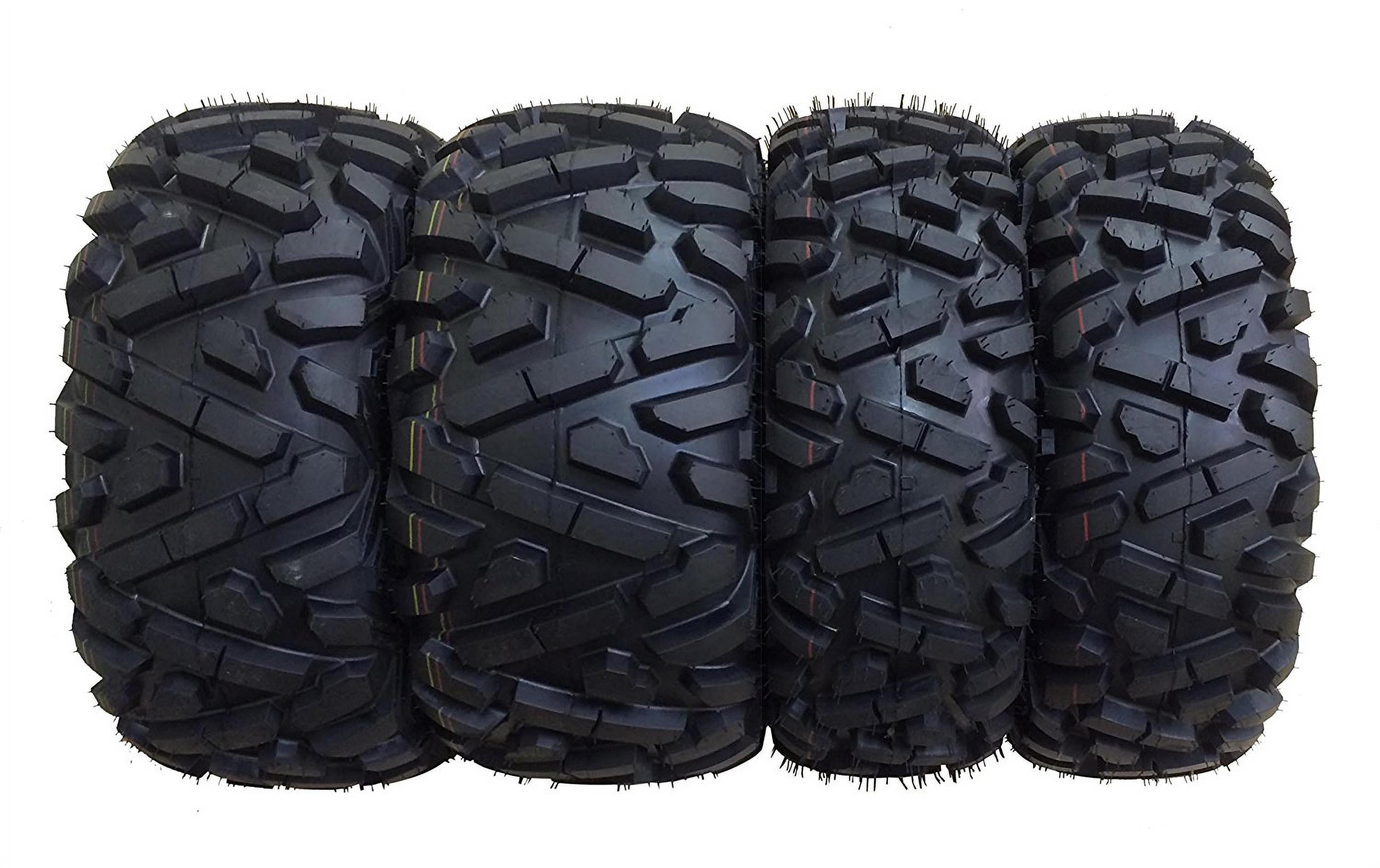 HU02 All Terrain 15mm Tread Depth 25x8x12 25x10x12 Trail Sand Off-Road Tires 25x8-12 Front & 25x10-12 Rear Full Set New Premium HALBERD 6PR ATV/UTV Tires 