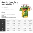thumbnail image 5 of Fuzoiu T-Rex Playing Football Print Hawaiian Shirt for Men, Summer Beach Casual Short Sleeve Button Down Shirts, Men’s Beach Summer Shirts with Pocket,XX-Large, 5 of 7