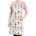 thumbnail image 5 of Fantasy Princess Pattern Apron-Garden Aprons for Women with Pockets-Cotton Linen Waterproof Kitchen Cooking Gardening Aprons Adjustable for Kitchen,Cooking,BBQ and Salon 33x27 Inch, 5 of 7